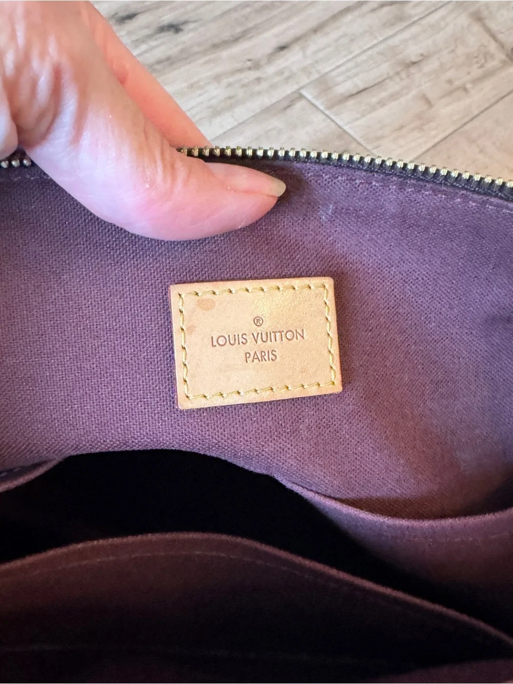 DISCONTINUED Louis Vuitton Monogram Canvas Shoulder Tote with Tan Leather Trim